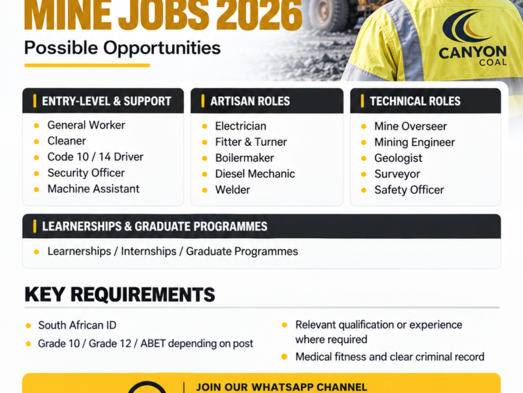 Canyon Coal Mine Jobs 2026 – How to Apply