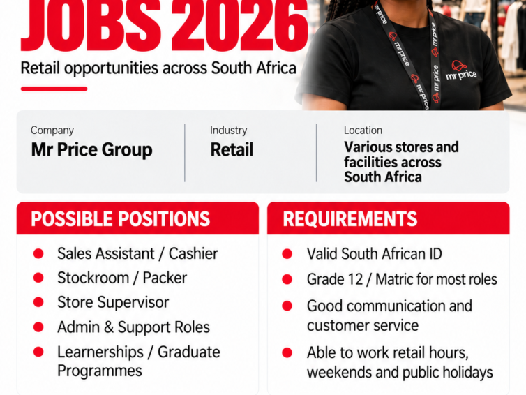 Mr Price Jobs 2026 – How to Apply